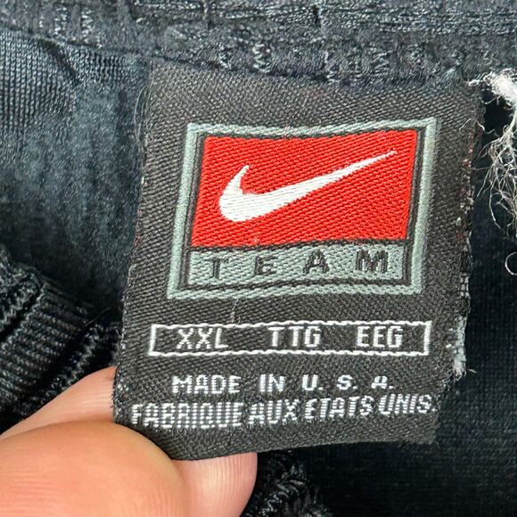 Nike Team Basketball Shorts Black Shiny Dazzle Y2K Made in USA Men's Size XXL - Picture 5 of 10